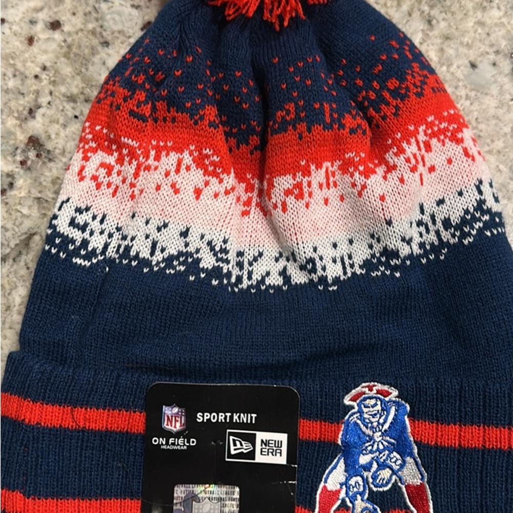 New Era Patriots Blue and Red Sport Knit Beanie -buy all 3 for $75